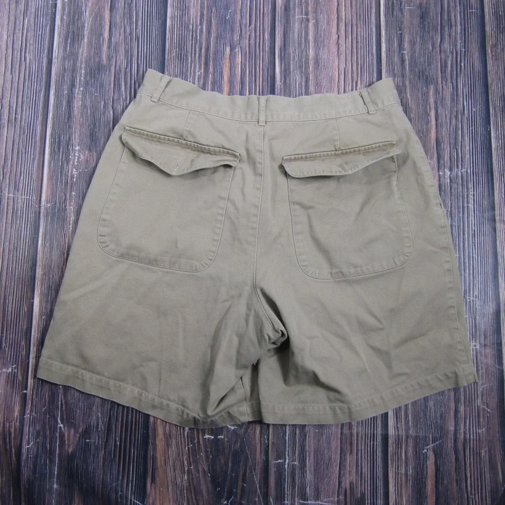 Banana Republic Pleated Chino Shorts Mens 34 Beige Canvas 7